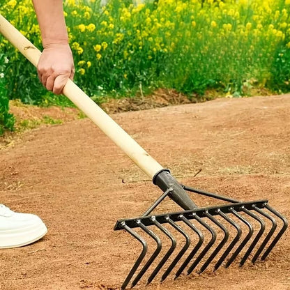 Heavy - Duty Nine Tine Garden Hoe